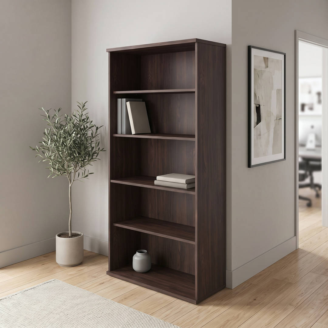 Cornerstone 5-Shelf Bookcase, Espresso