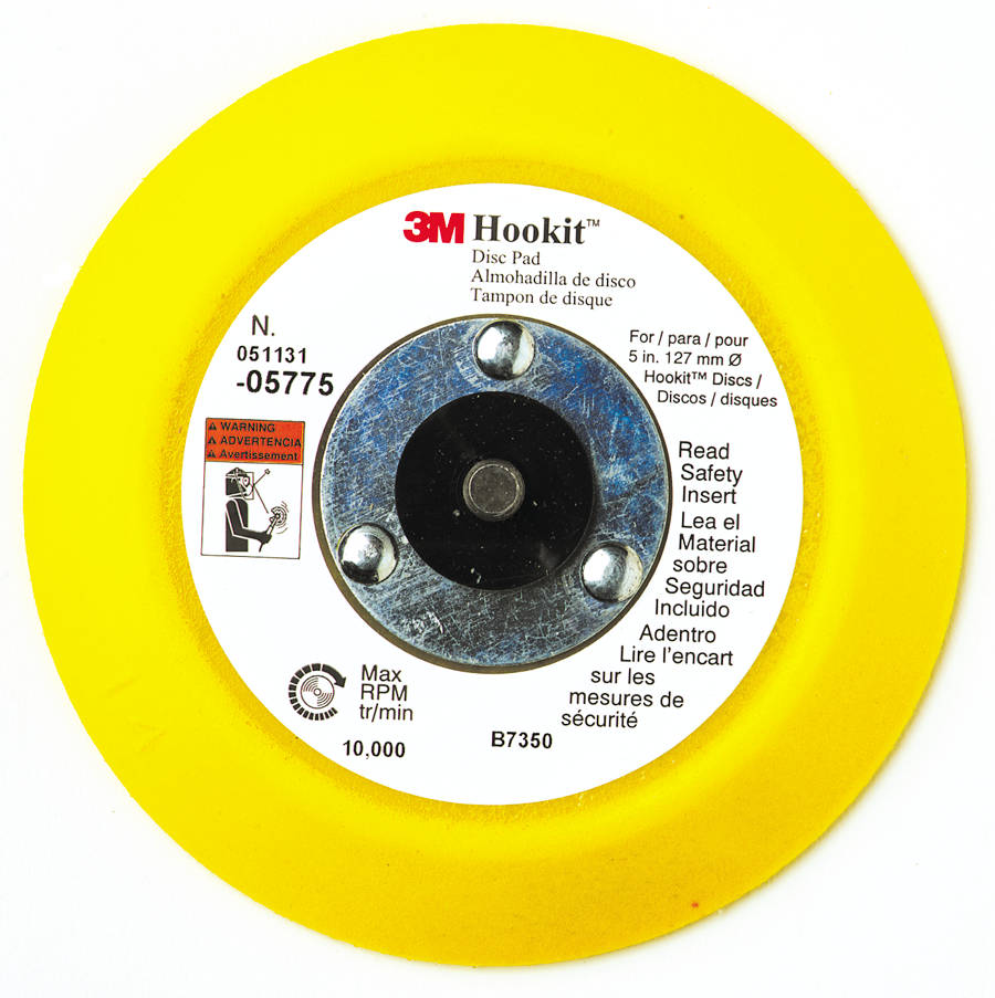 Suporte 3M™ Hookit™ 127mm diâmetro, Sem furo, Rosca Externa 5/16”-24 - PN05775