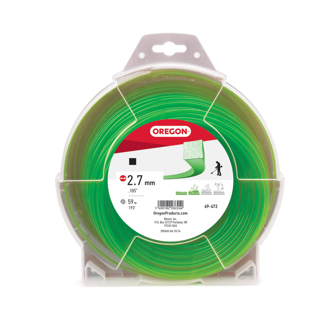 TRIMMER LINE, SQUARE 2.7MM 1LB DONUT