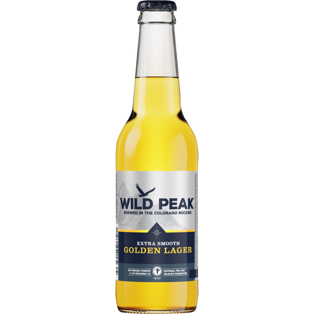Wild Peak Extra Smooth Golden Lager, 12 fl. oz. Bottle
