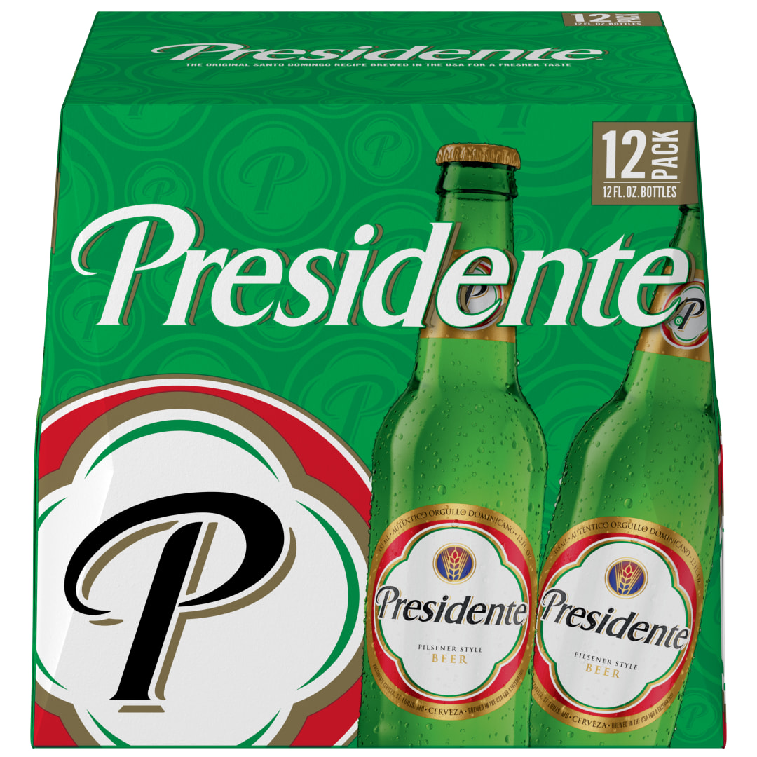 Presidente Pilsener Style Beer, 12 Pack 12 fl. oz. Bottles, 5% ABV