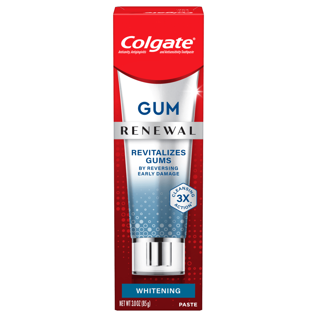 Colgate Gum Renewal Gum Protection Toothpaste Whitening Restoration, Mint Toothpaste for Gingivitis, 3 Oz