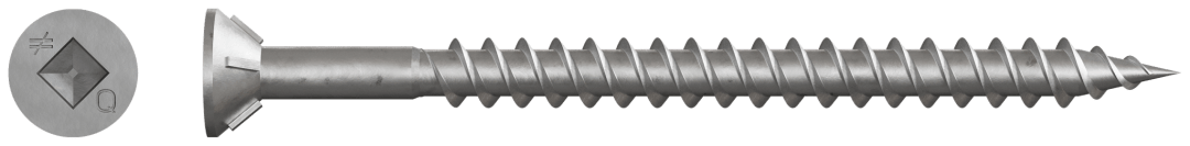 Simpson Strong-Tie WSTD212S WSTD Roofing Tile Screw (Collated) — #8 x 2-1/2 in. #3 Square, Flat Head (1500-Qty)