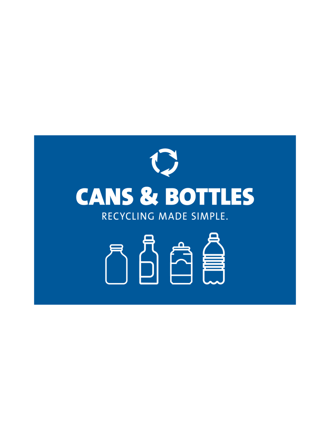  EVOLVE - Sign - Cans &amp; Bottles - Blue-White