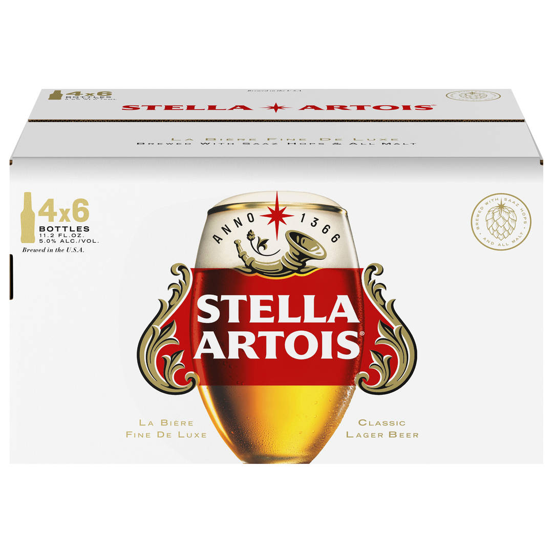 Stella Artois Premium Lager Beer 4 - 6 bottle Packs