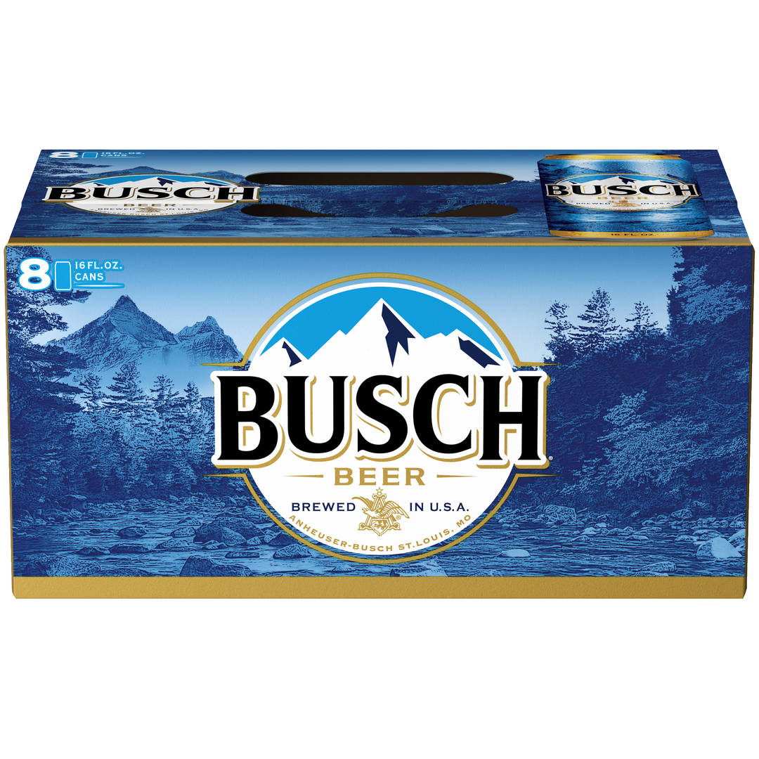 Busch Beer, 8 Pack Beer, 16 FL OZ Cans