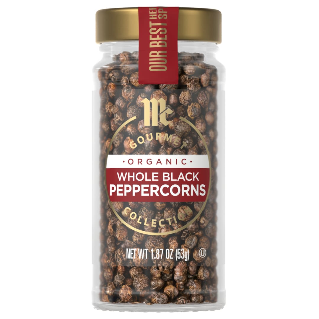 McCormick Gourmet™ Organic Whole Black Peppercorns, 1.87 oz