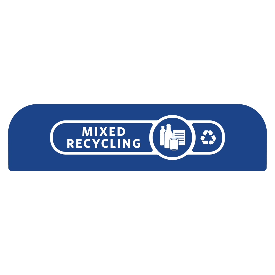 Configure™ Mixed Recycling 23 Gal Blue Sign