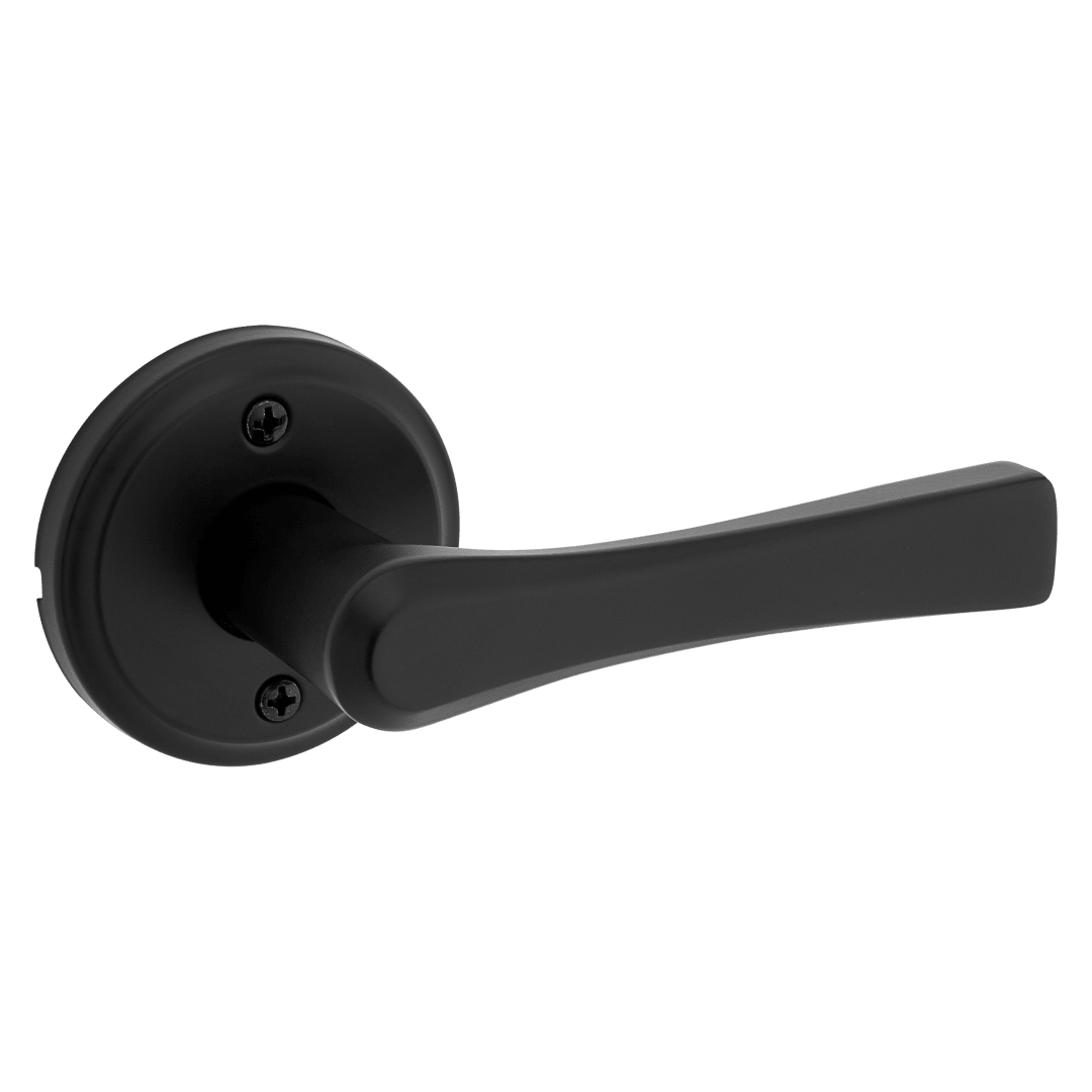 Weiser Katella Round Rose Passage Lever in Matte Black