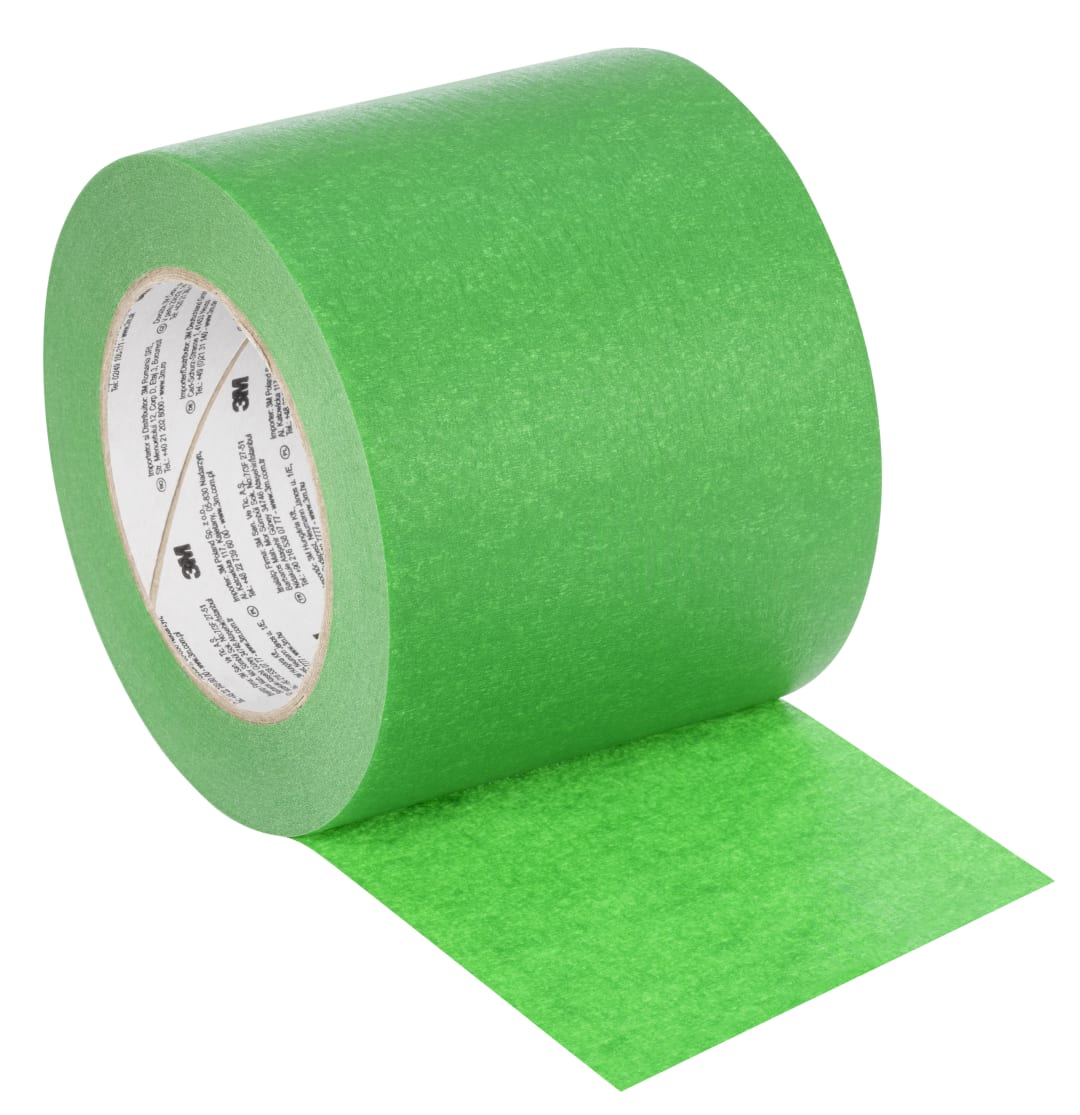 3M™ UV Dirençli Maskeleme Bandı 2814, Yeşil, 100 mm x 50 m, 0.12 mm