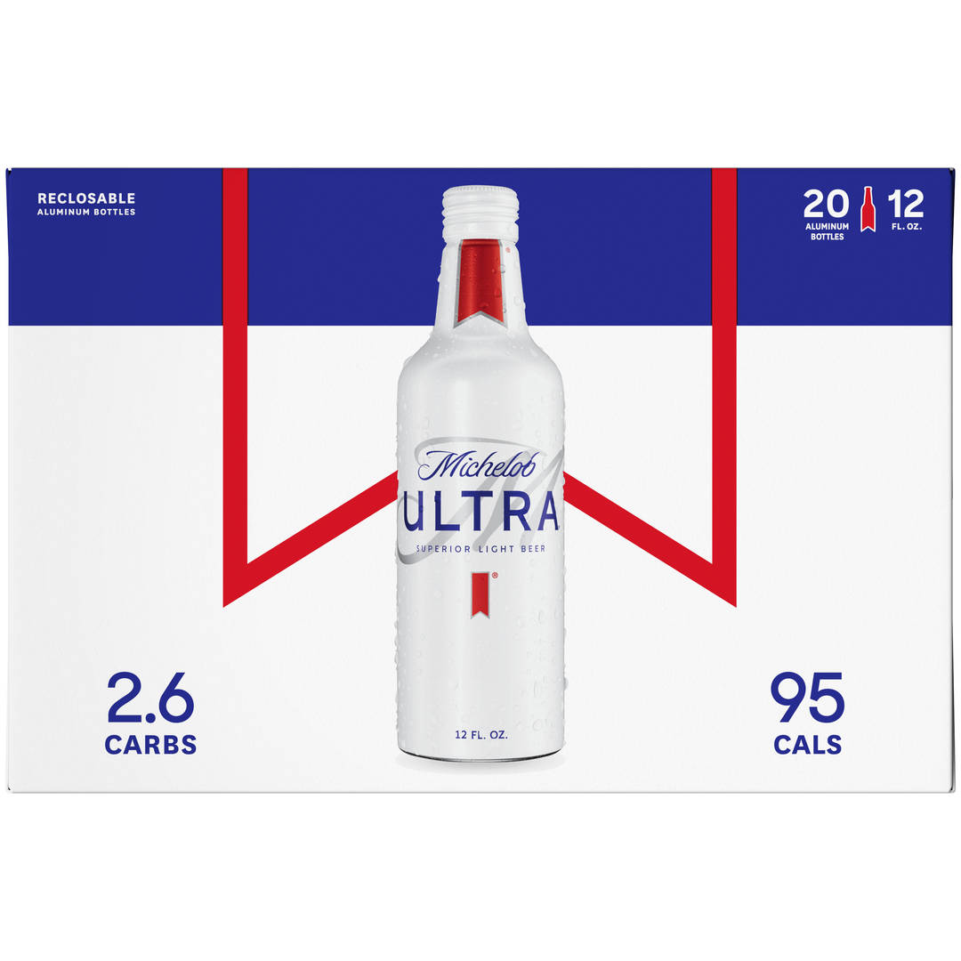 Michelob ULTRA Superior Light American Lager Beer, 20 Pack 12 fl. oz. Aluminum Bottles