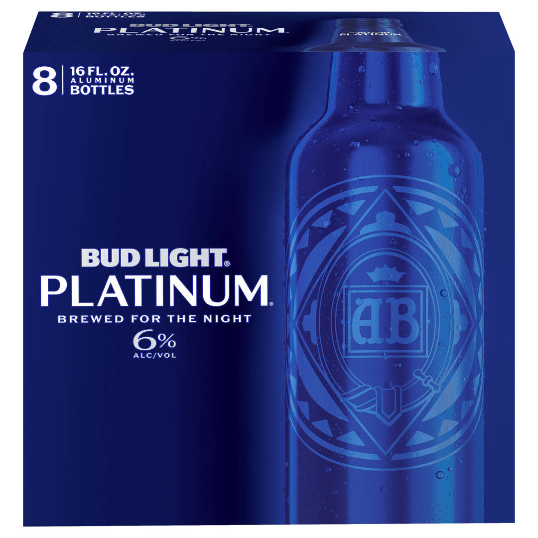 Bud Light® Platinum® Beer, 8 Pack 16 fl. oz. Aluminum Bottles