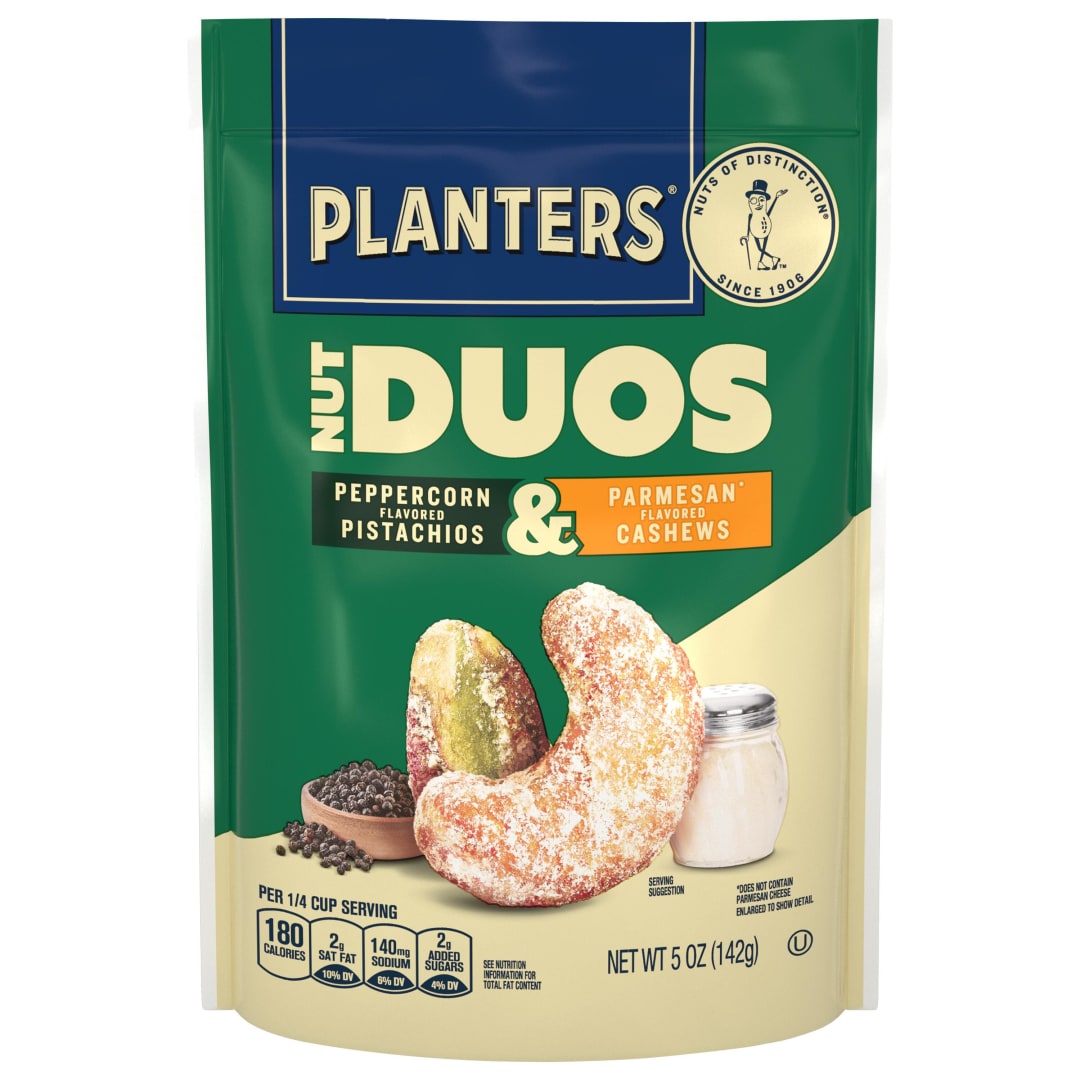 PLANTERS Nut Duos Peppercorn Pistachios and Parmesan Cashews 5oz