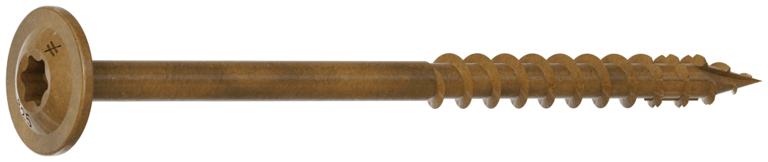 Simpson Strong-Tie CBT08212R200 Wafer-Head Construction Screw — #8 x 2-1/2 in. T20, Quik Guard®, Tan (200-Qty)