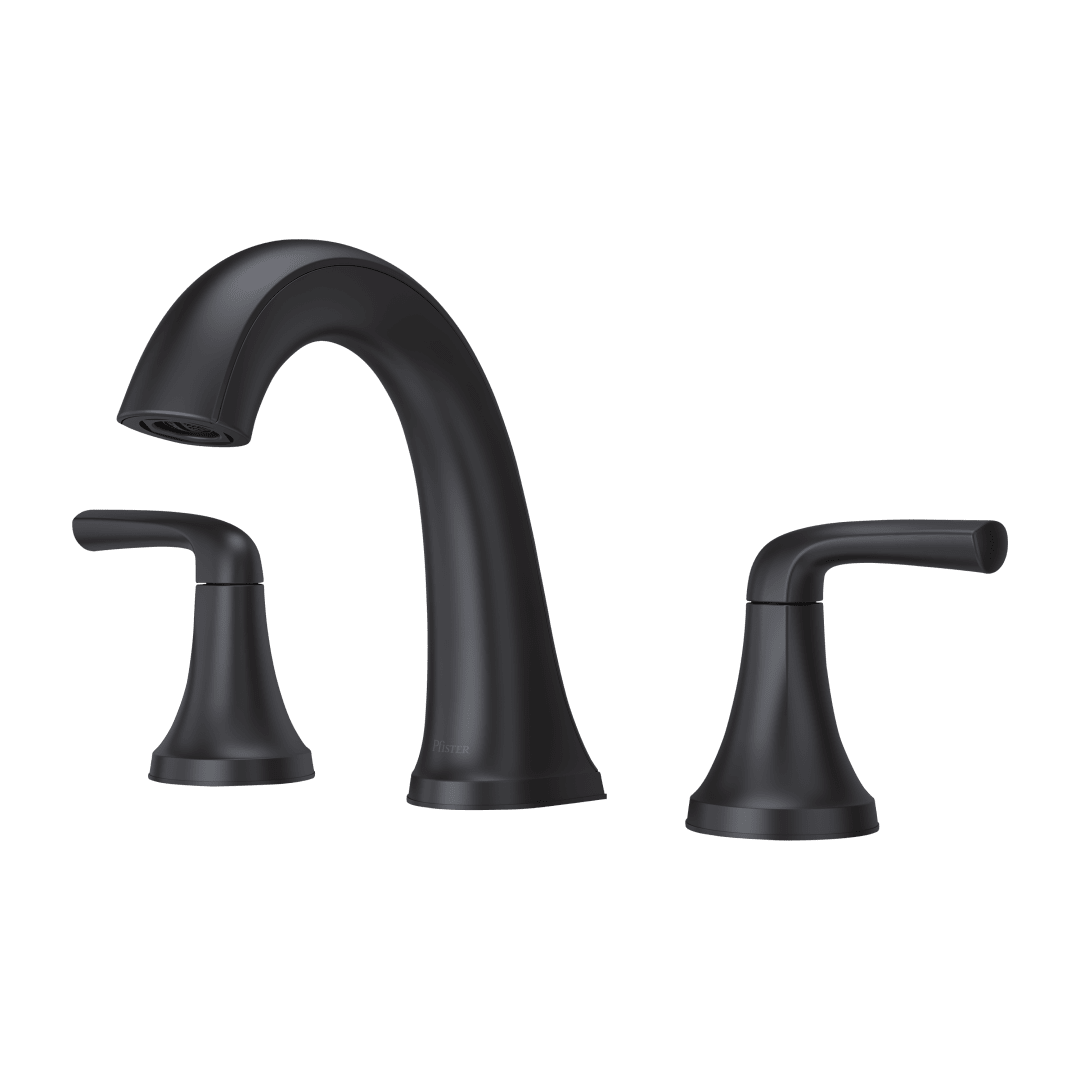Ladera 2-Handle 8" Widespread Bathroom Faucet in Matte Black