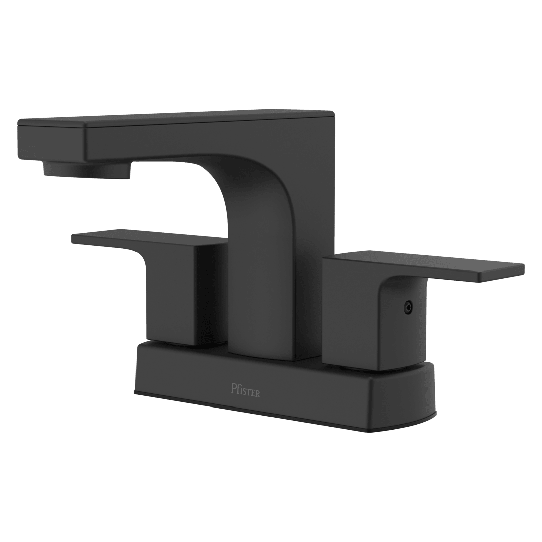 Pfirst Modern 4 in. Centerset Faucet in Matte Black