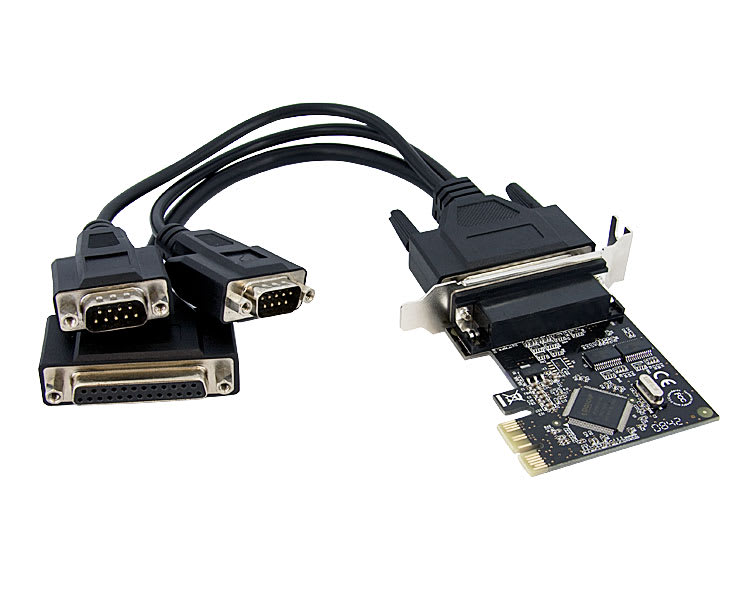 2S1P PCIe Dual Profile Serial Parallel Card