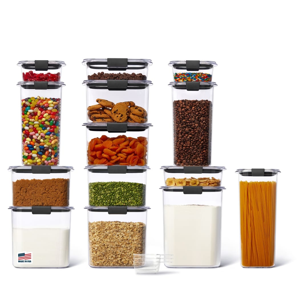 Rubbermaid® Brilliance® Pantry 14 Piece Set, Clear and Airtight Food and Pantry Storage Containers