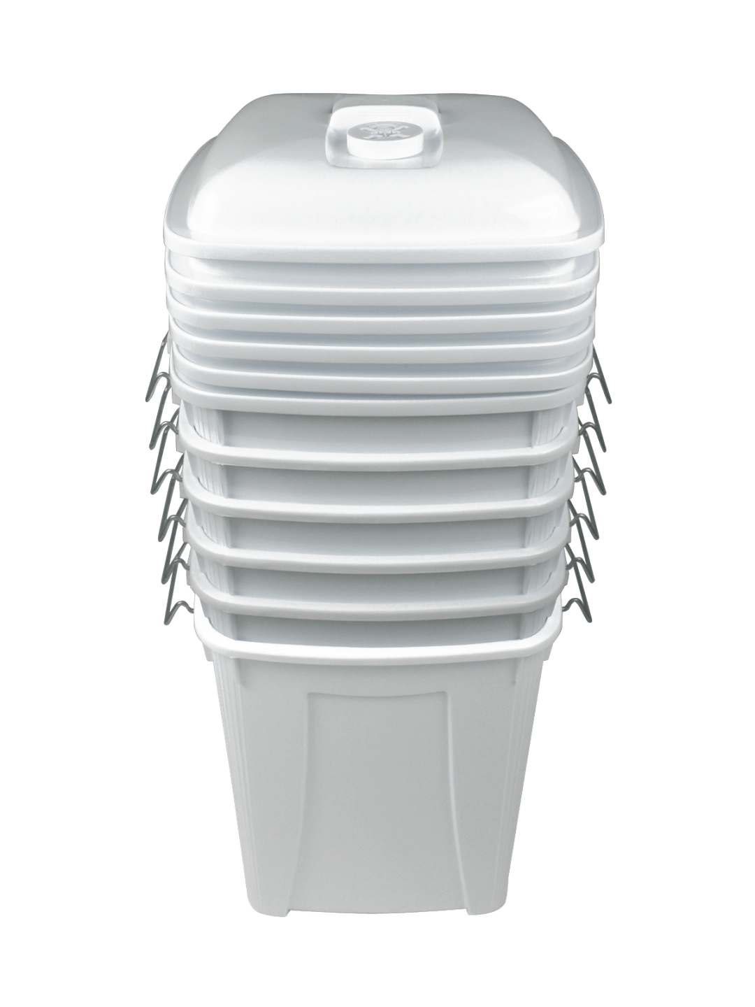  DIAPER PAIL (6 Pack) - Single - Kit - 14 G - Vented Lift - White