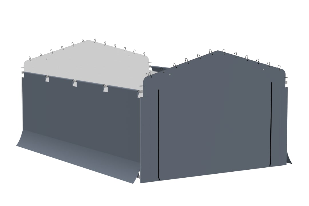 Arrow 12 x 20 x 8 ft Grey Carport Enclosure Kit