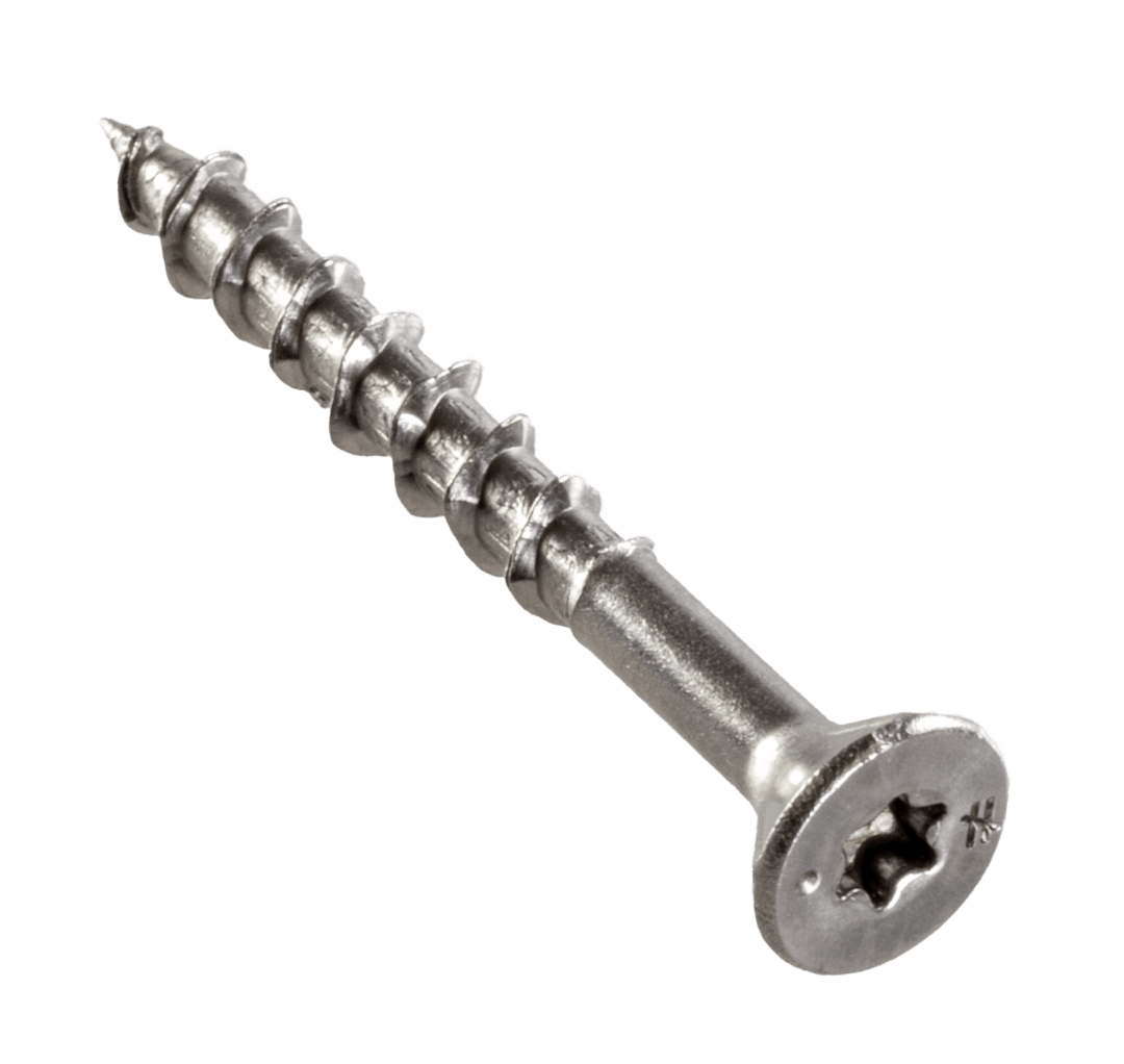 Simpson Strong-Tie T08162WPP Deck-Drive™ DWP WOOD SS Screw — #8 x 1-5/8 in. T20, Flat Head, Type 316 (350-Qty)