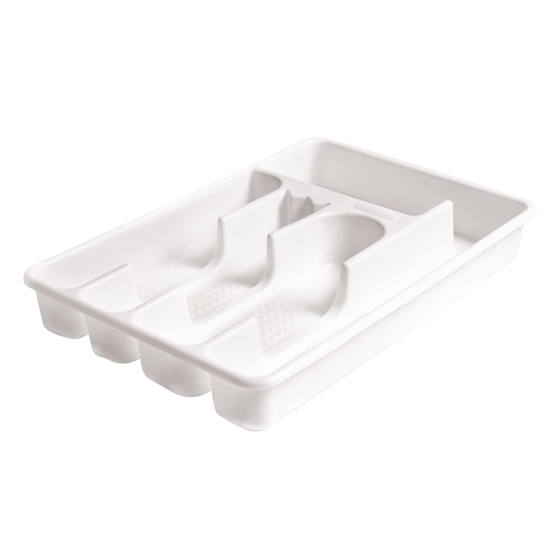 Rubbermaid FG2919RDWHT White INC WHT Cutlery Tray Small