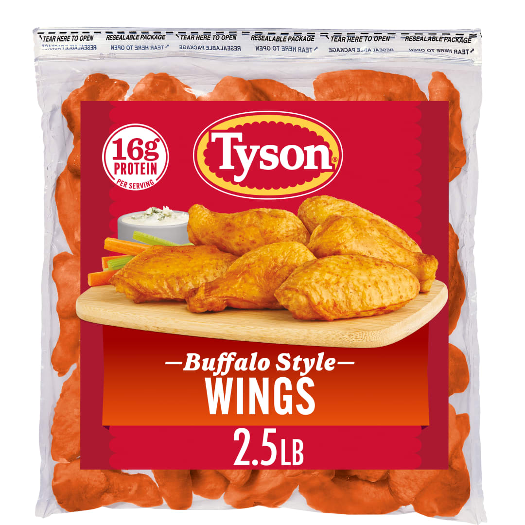 Tyson Buffalo Frozen Chicken Wings, 40 oz Bag