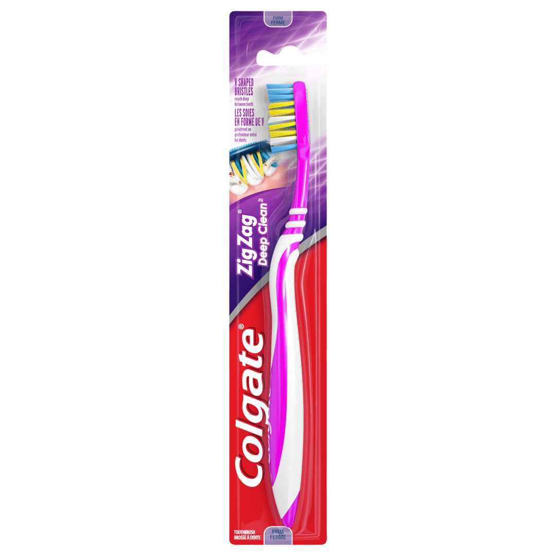 Colgate Zig Zag Deep Clean Soft Toothbrush with Soft Bristles, Adult Toothbrushes, 1 Pack