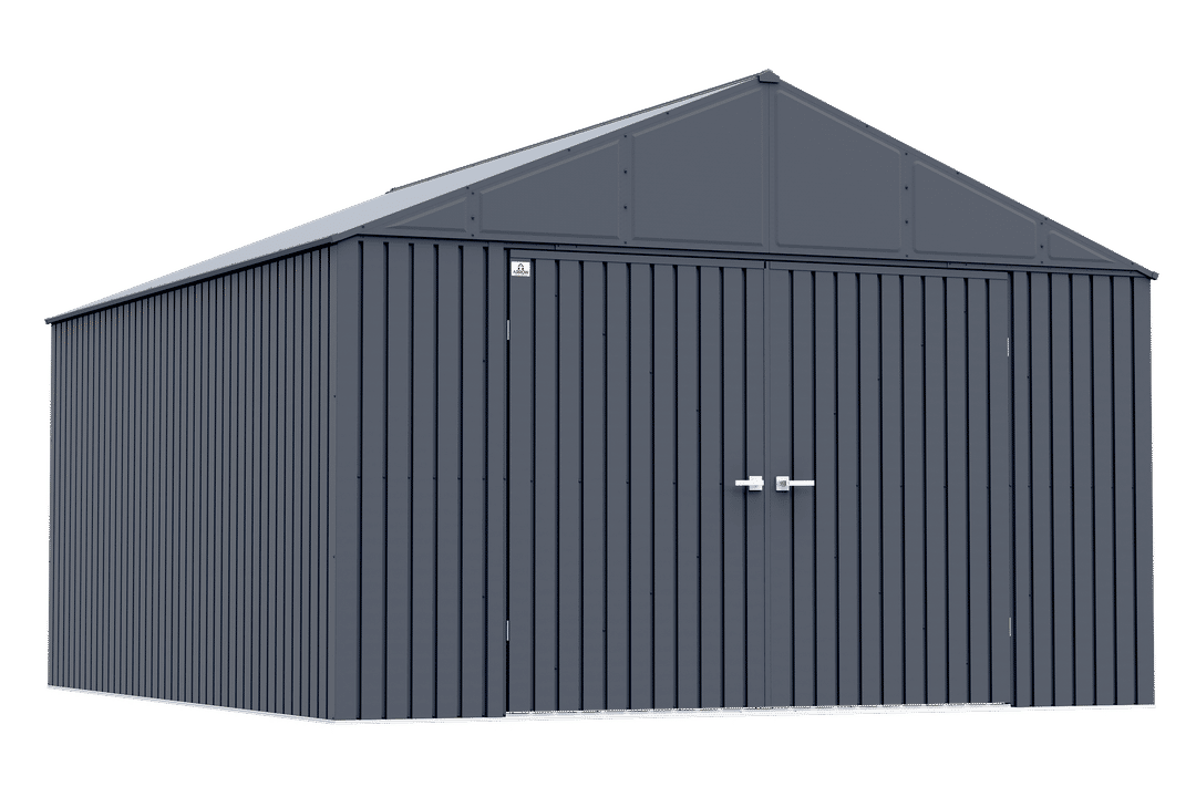 Arrow Elite 12 x 14 x 8 ft Anthracite Steel Storage Shed