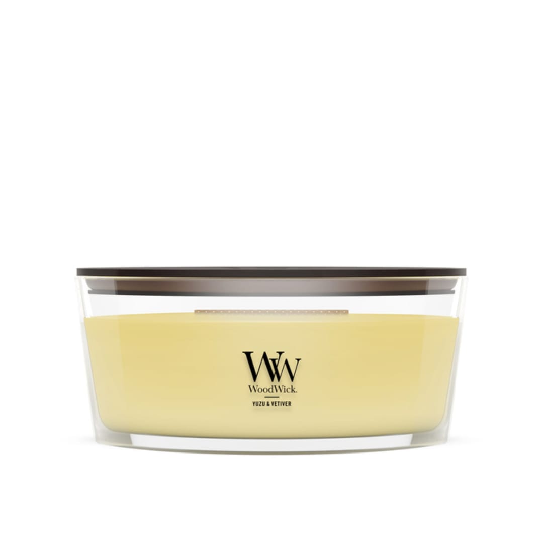 Woodwick Yuzu & Vetiver Ellipse Candle