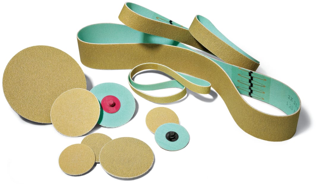 3M™ Roloc™ Elmas Kumaş Disk 674W, 120 Mesh, TR, Light Yellow, 3 in, Die R300V, 5 discs per bag