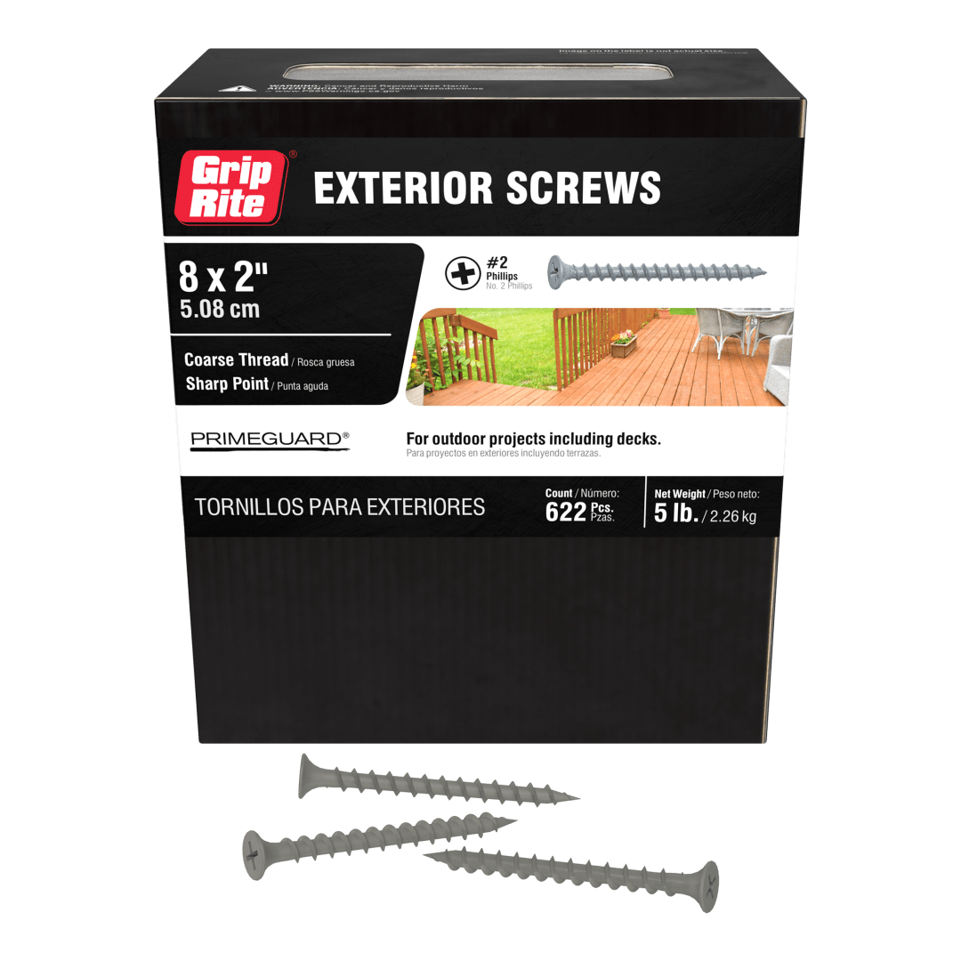 Grip-Rite 2" Pg Ten Exterior Screw 5Lb Hand Drive Exterior Construction Screws