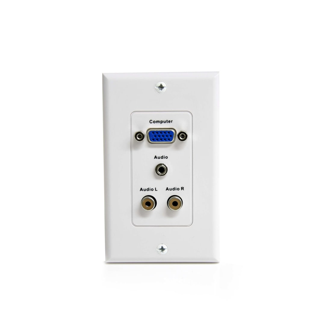VGA Wall Plate Insert with Audio and RCA