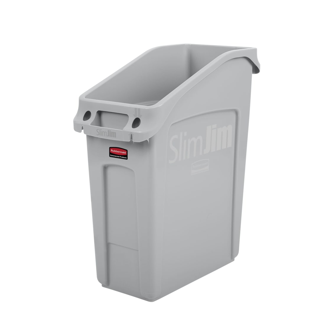 Slim Jim® 13 Gal Under Counter Container Gray