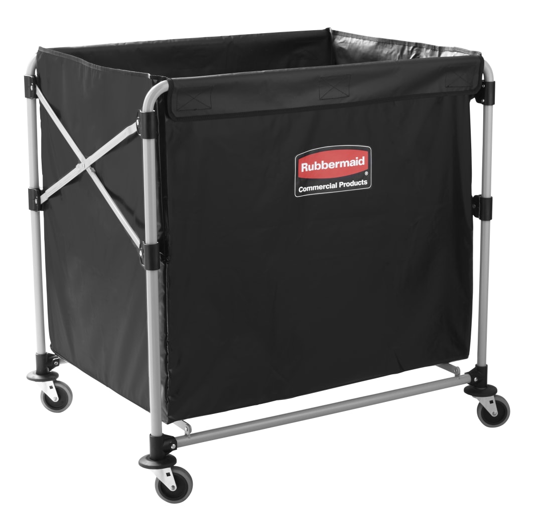 Rubbermaid Commecial Products Collapsible X Cart, 8 Bushels, Single Stream, Black