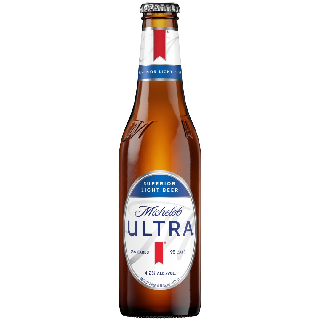 Michelob ULTRA Superior Light American Lager Beer, 12 fl oz Bottle