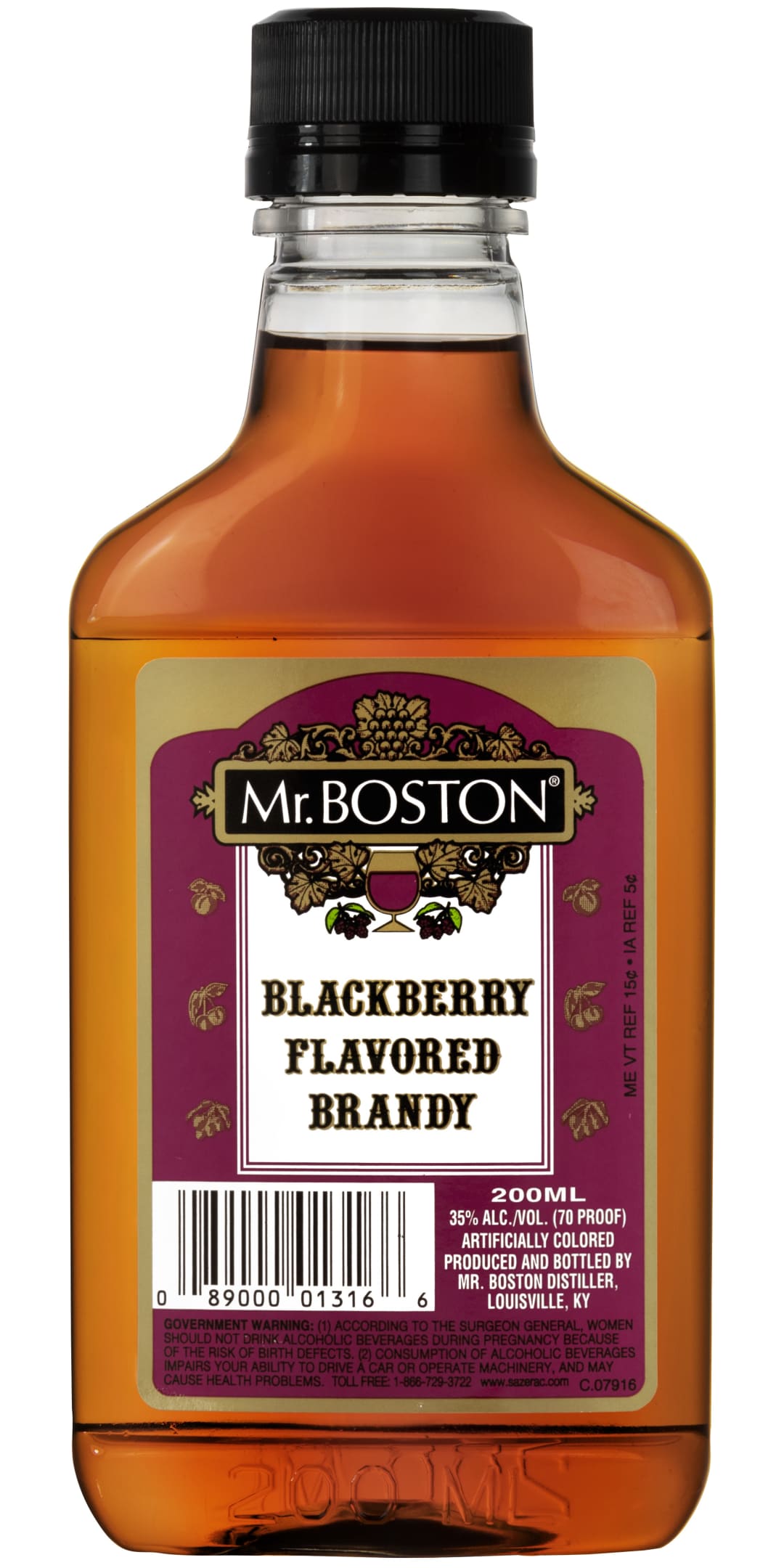 Mr. Boston Blackberry Brandy 200ml 70 Proof