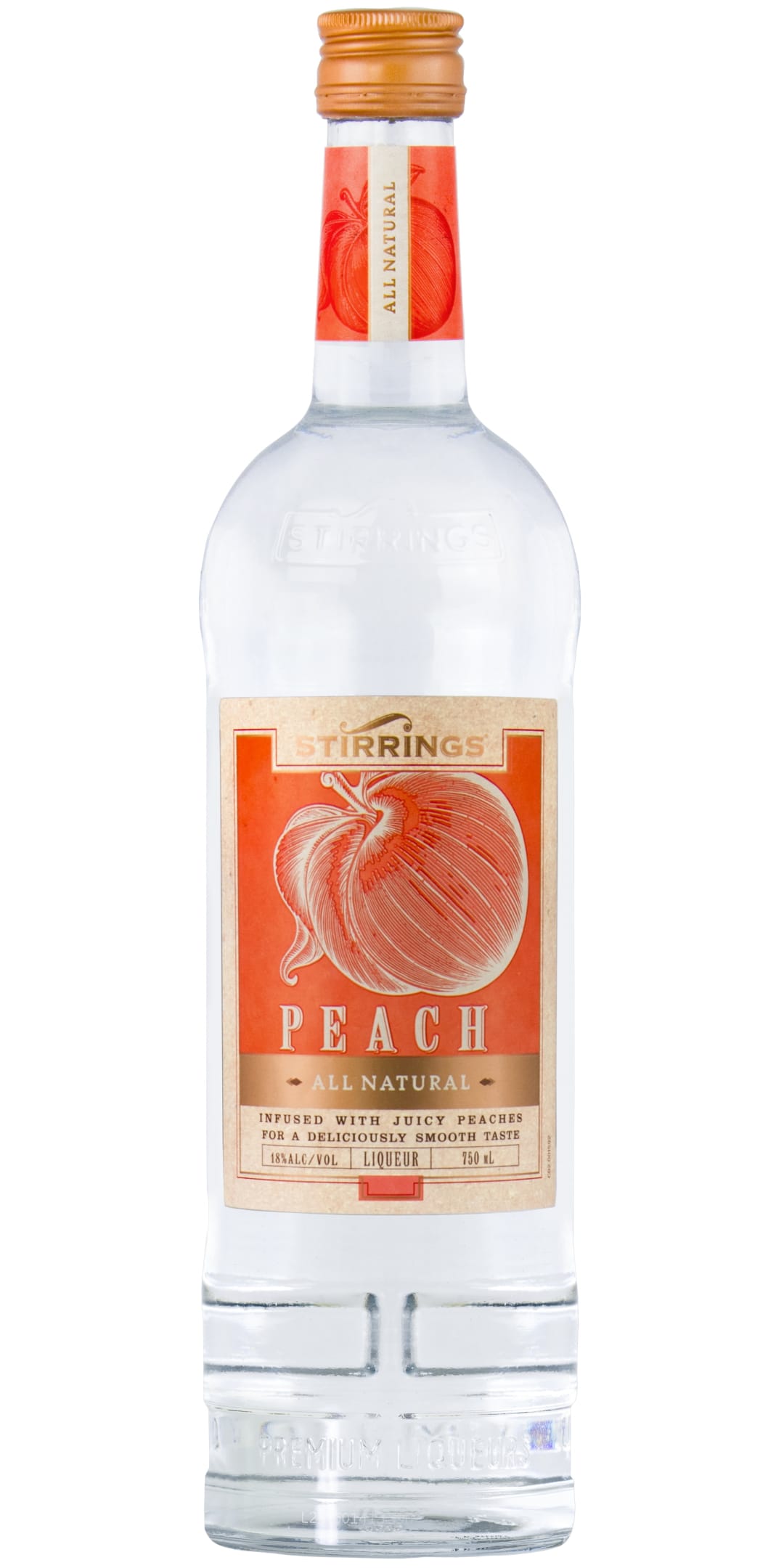 Stirrings Peach Liqueur 750ml 36 Proof