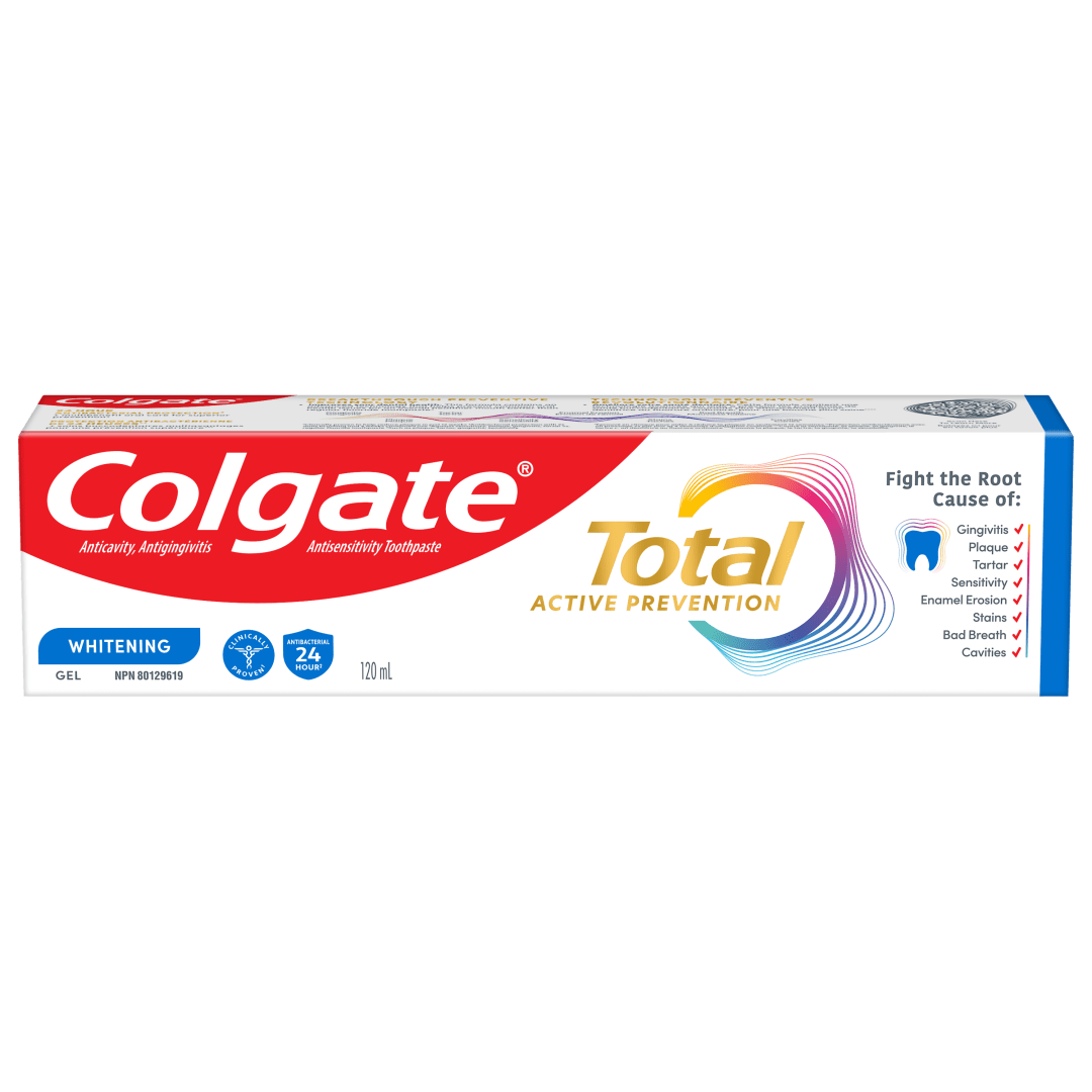 Colgate Total Active Prevention Whitening Toothpast Gel, Mint Flavour, 120 mL