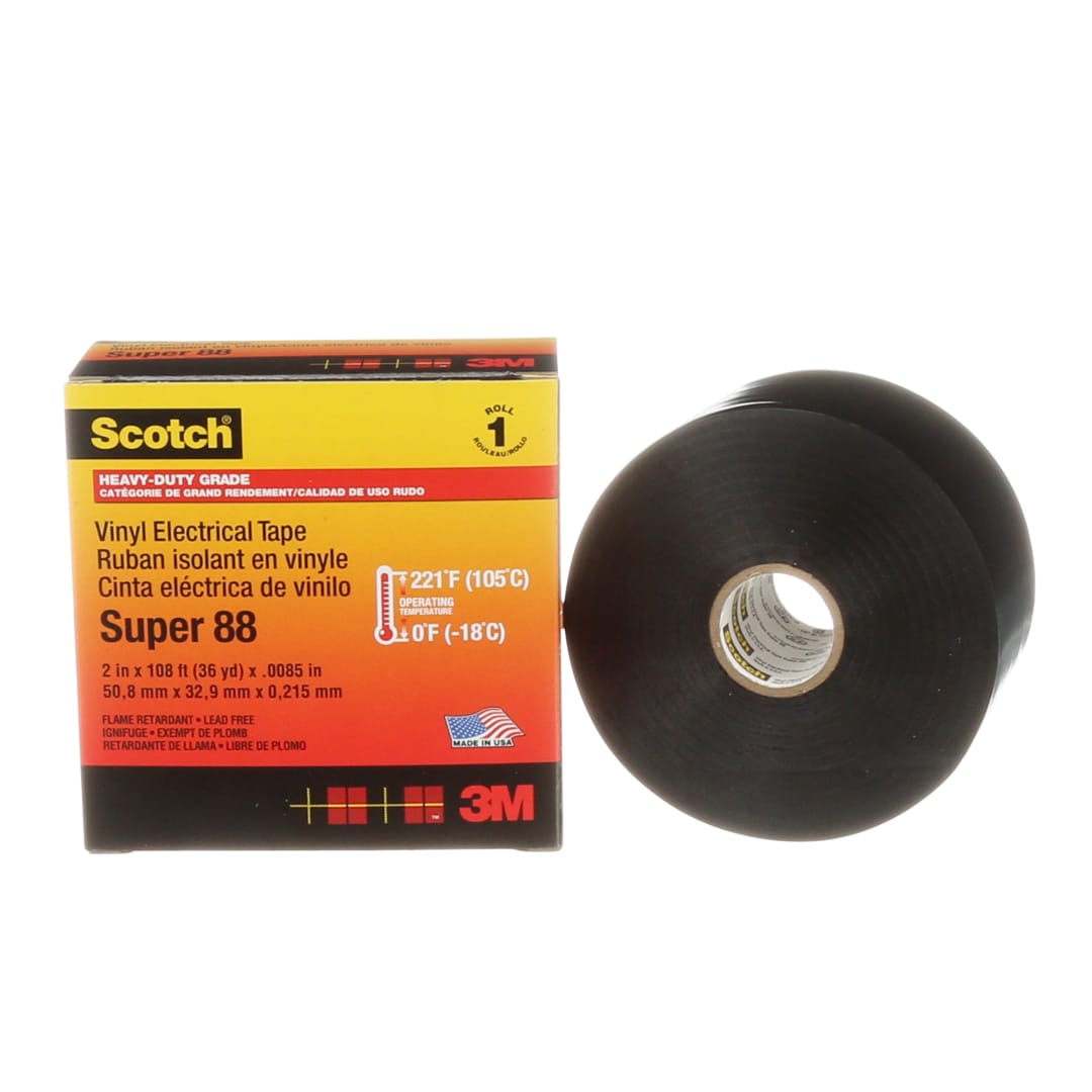 Scotch® Super 88 Čierna vinylová elektrotechnická páska 50 mm x 33 m