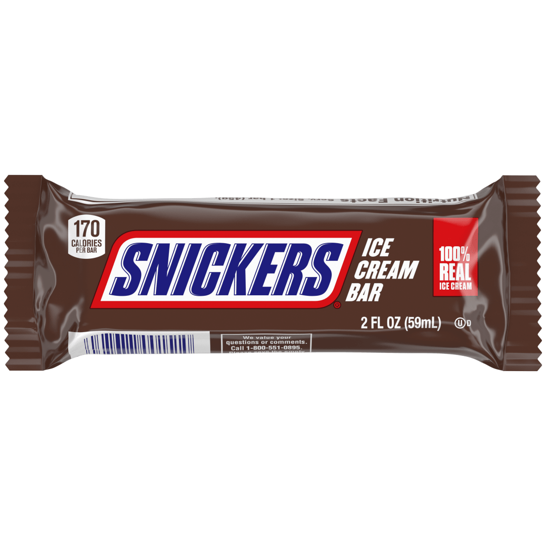 SNICKERS Ice Cream, Chocolatey Caramel Peanut Butter Ice Cream Bar, 2.0 Oz