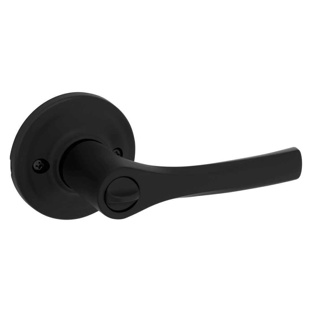 Henley Keyed Entry Lever featuring SmartKey Security™ in Matte Black