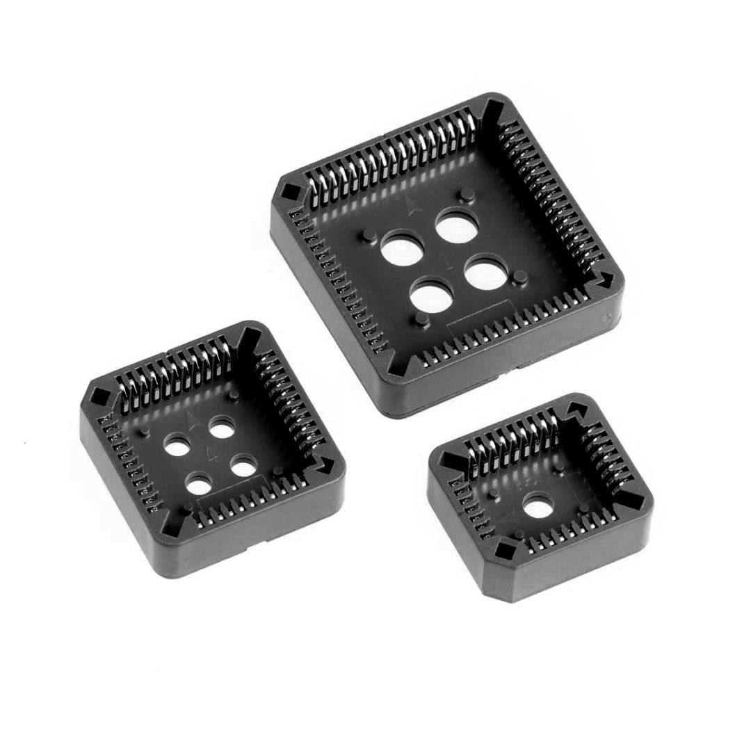 3M™ 8432-11B1-RK-TP, PLCC Sockel, 32-polig, 8400 Serie, 2,54 mm, 4,06 µm Au, Schwarz