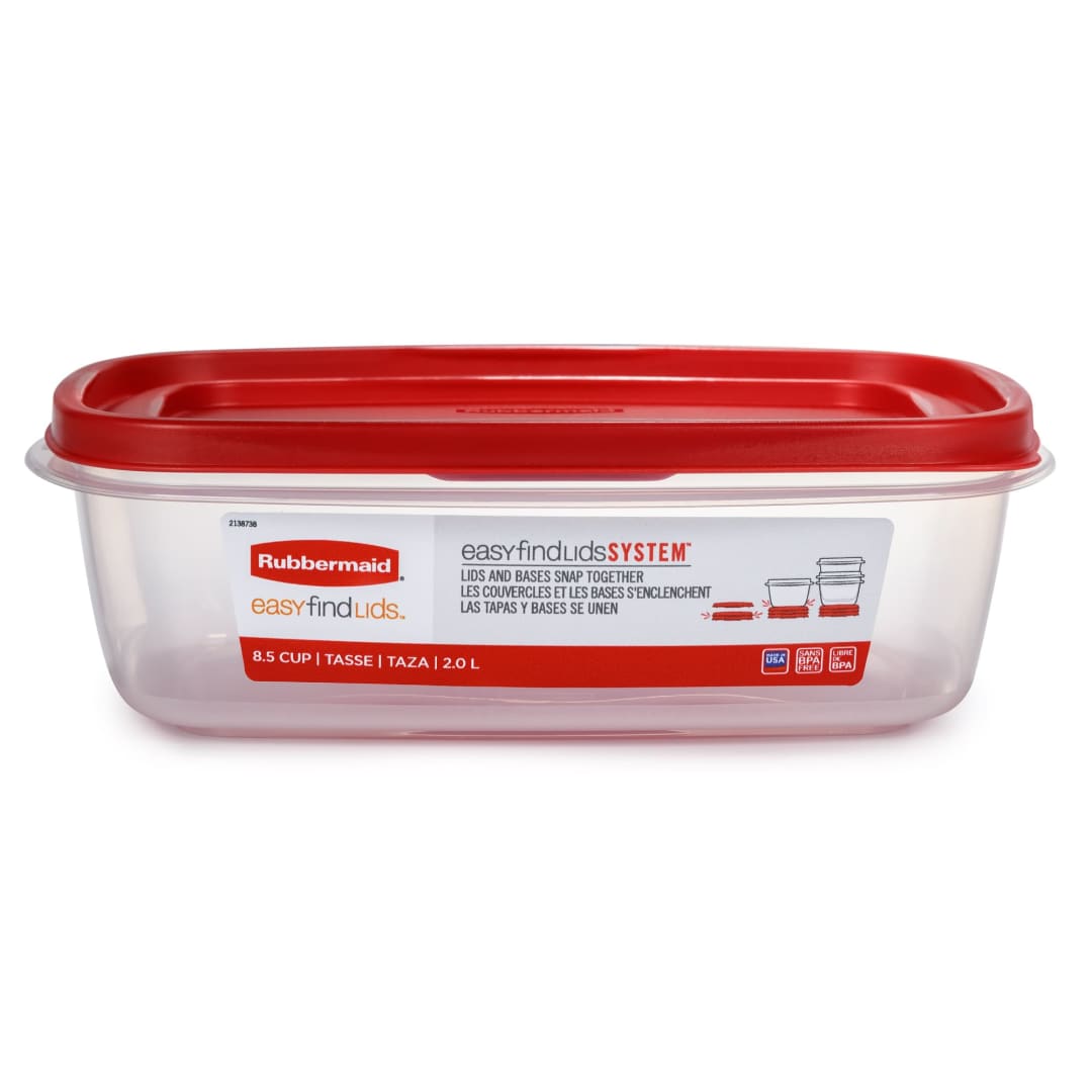 Rubbermaid® EasyFindLids™ Food Storage Container, 8.5 Cup