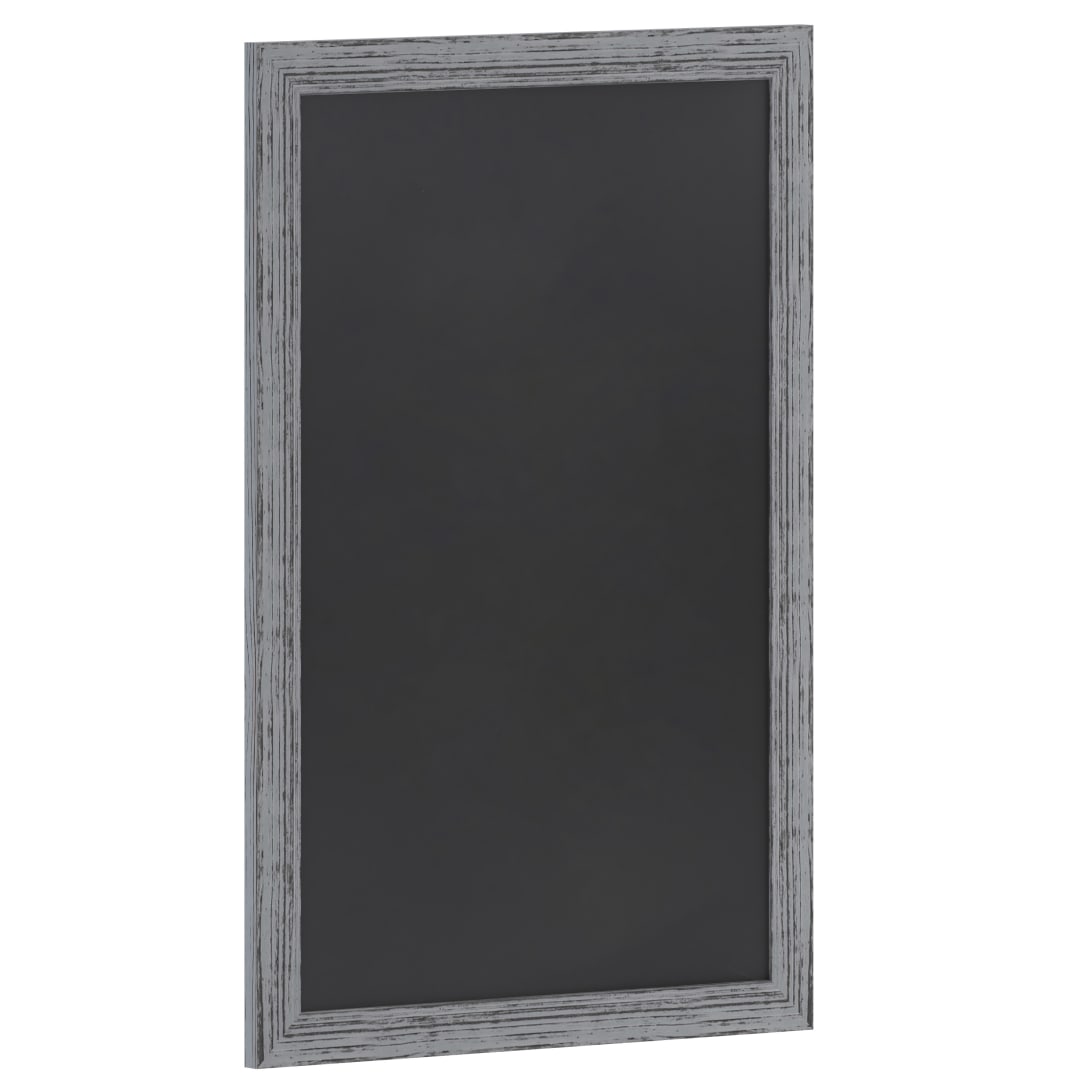 Canterbury 24" x 36" Rustic Gray Wall Mount Magnetic Chalkboard Sign with Eraser, Hanging Wall Chalkboard Memo Board for Home, School, or Business