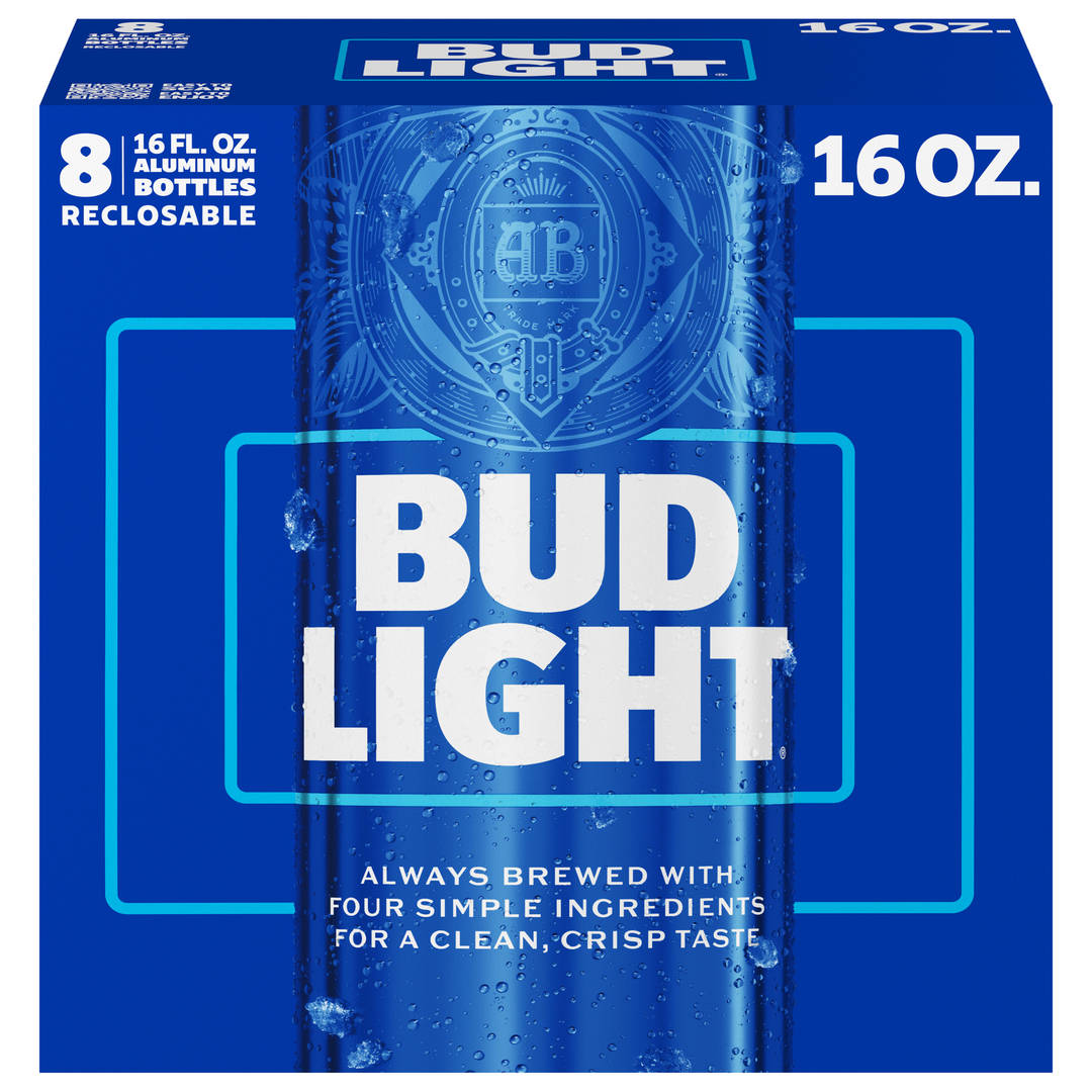 Bud Light Beer 8 - 16 fl oz Bottles