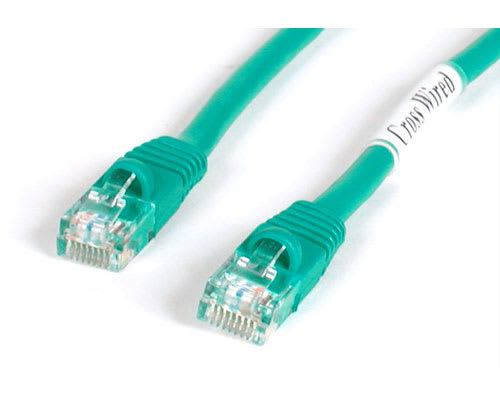 *D* 1 ft Green Snagless Cat5e Crossover UTP Patch Cable