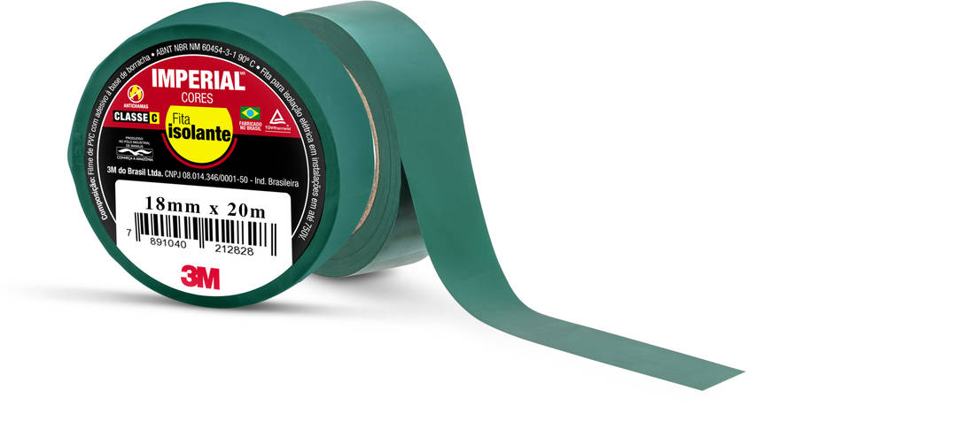 Fita Isolante 3M™ Imperial® – Verde, 18 mm x 20 m