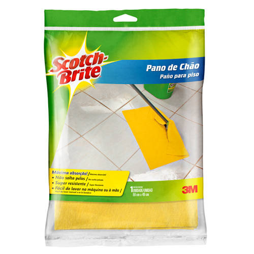 Pano de Chão Scotch-Brite®, Amarelo, 1 Unidade