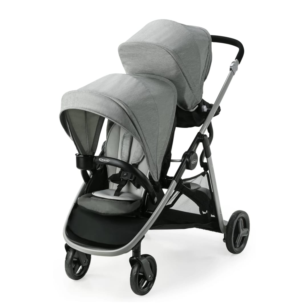Graco® Ready2Grow LX 2.0 Double Stroller Features Bench Seat and Standing Platform Options, Clark